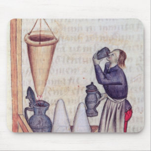 Herstellung Zuckersirup, von 'Tractatus de Herbis' Mousepad