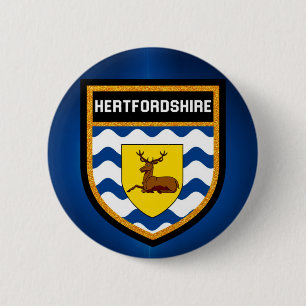 Hertfordshire-Flagge Button