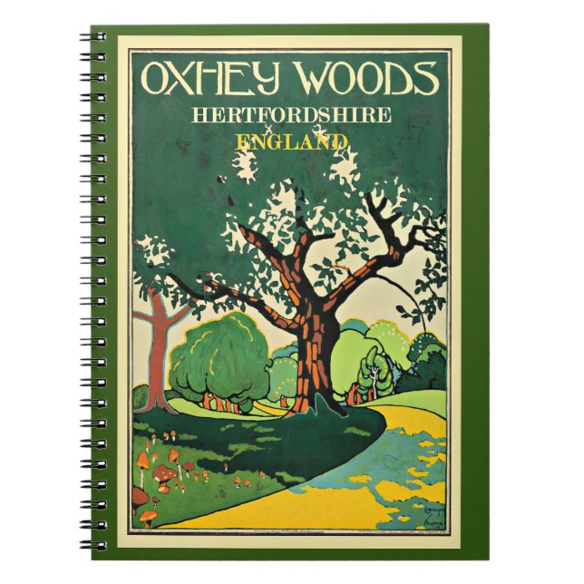 Hertfordshire, Oxley Woods, England Notizblock (Vorderseite)