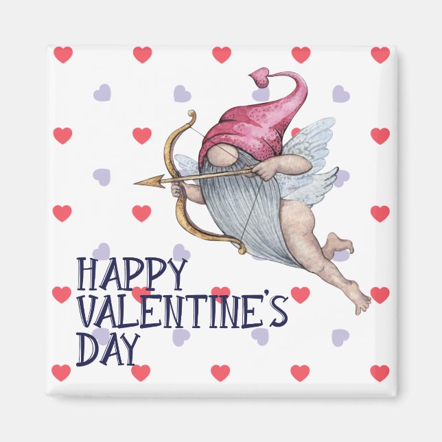 Herts Funny Valentine Cupid Gnome Magnet (Vorne)