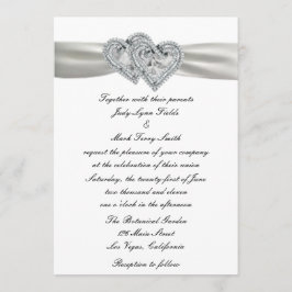 Herts White Wedding Einladung