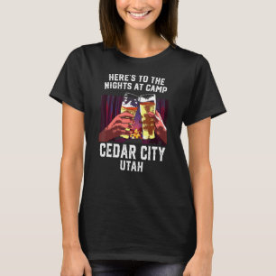 Herts zu den Nächten im Camp Cedar City Camping Ut T-Shirt