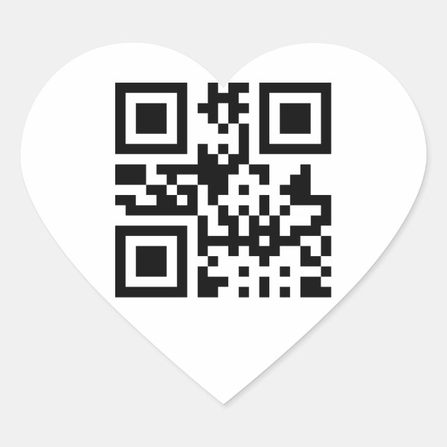 Hertz-Symbol — QR-Code Herz-Aufkleber (Vorderseite)