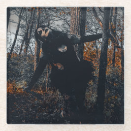 Herumalbern im Wald Glasuntersetzer