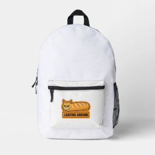 Herumlungernde lustige Katzenbrot-Tasche Bedruckter Rucksack