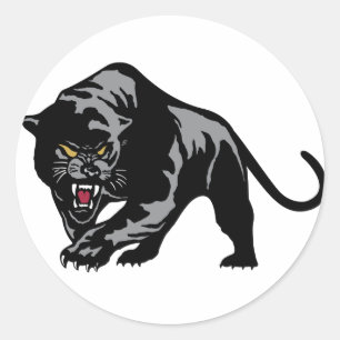 Herumstreichender Panther Runder Aufkleber