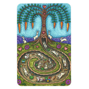 HERUNTER DEM RABBIT-HOLE, CARROT WILLOW BAUM FOLK MAGNET
