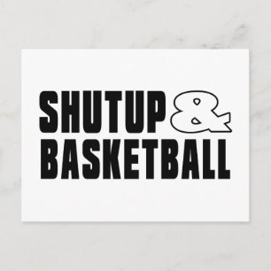 Herunterfahren und BASKETBALL Postkarte