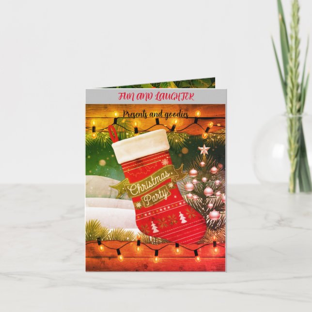 Herunterladbare geklappte Einladung Weihnachts-Str (Vorderseite)