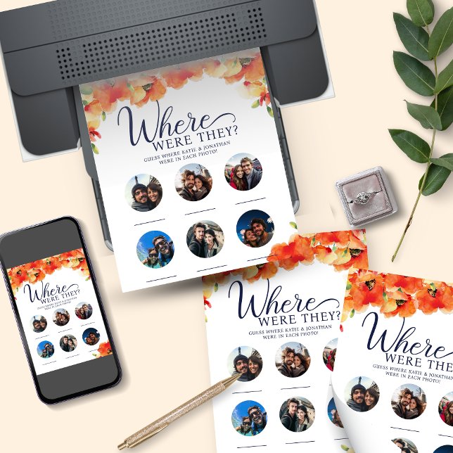 Herunterladbare Mohn, wo sie Duschspielgerät hatte Einladung (Downloadable Poppy Where Were They Shower Game Invitation)