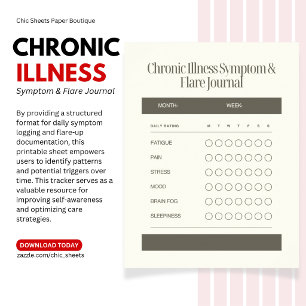 Herunterladbares Chronisches-Krankheits-Symptom- u Poster