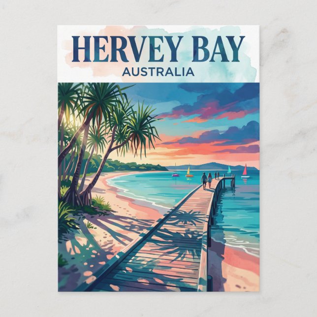 Hervey Bay Australien Postkarte (Vorderseite)