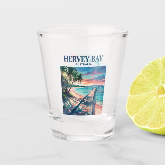 Hervey Bay Australien Schnapsglas (Vorderseite)