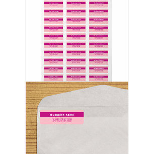 Hervorgehobener Geschäftsname Rosa Rücksendeadre