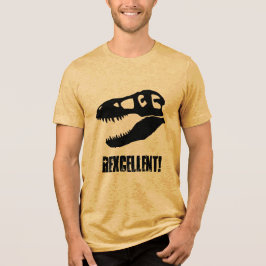 Hervorragend! T. rex Dinosaur Skull Tri-Blend Shirt