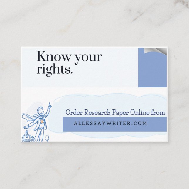 Hervorragende akademische Leistung mit Studyprofy Visitenkarte (Vorderseite)