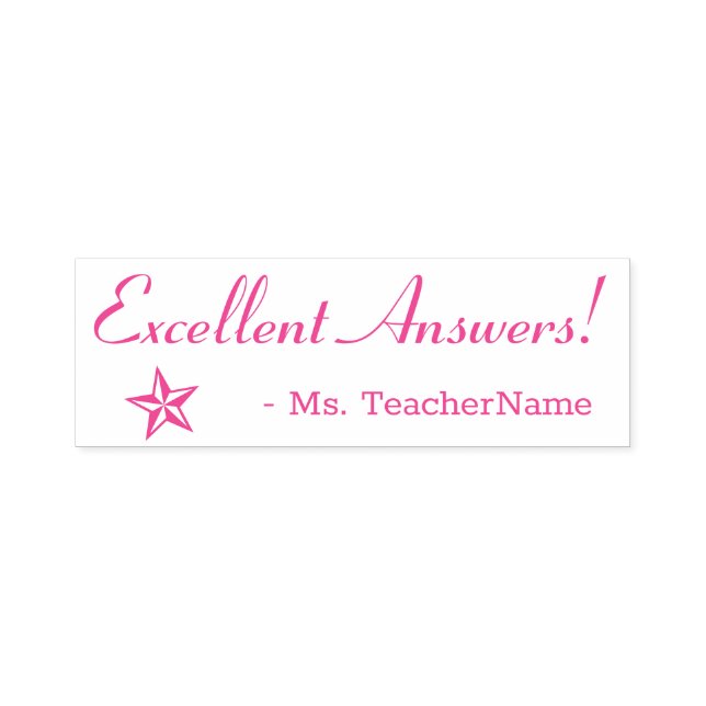 "Hervorragende Antworten!" Bestätigung Rubber-Brie Permastempel (Design)