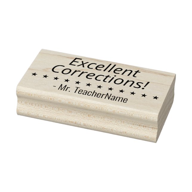 "Hervorragende Korrekturen!" Erzieherin Rubber Bri Gummistempel (Stempel)