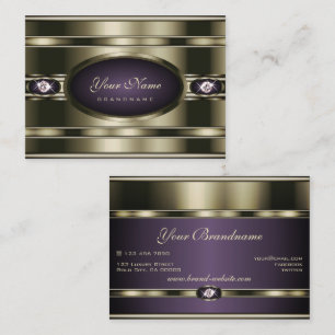 Hervorragende Lila und Chrome mit Imitaten Diamond Visitenkarte