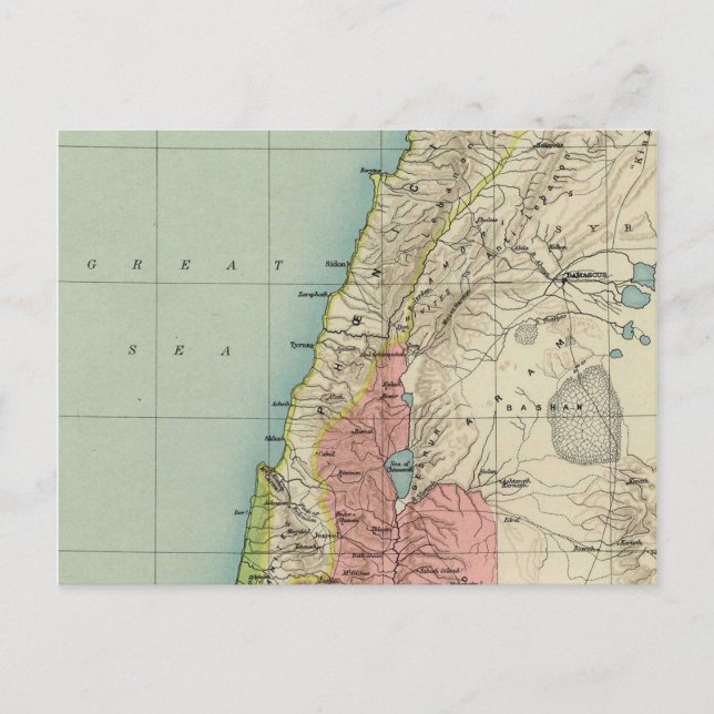 Hervorragende Vintage Landkarte Israels Postkarte (Vorderseite)