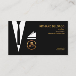 Hervorragender Anzug Moderner Chauffeur Visitenkarte