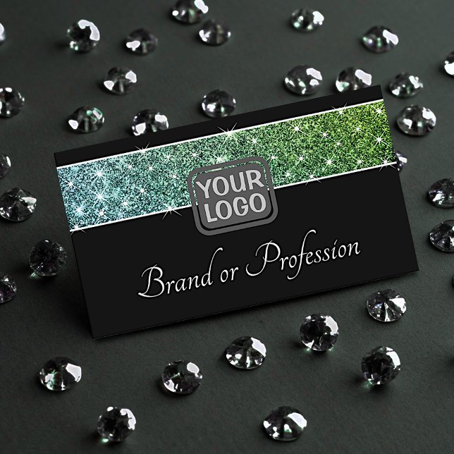 Hervorragender Aquamariner Glitzer schimmert Stern Visitenkarte (Von Creator hochgeladen)