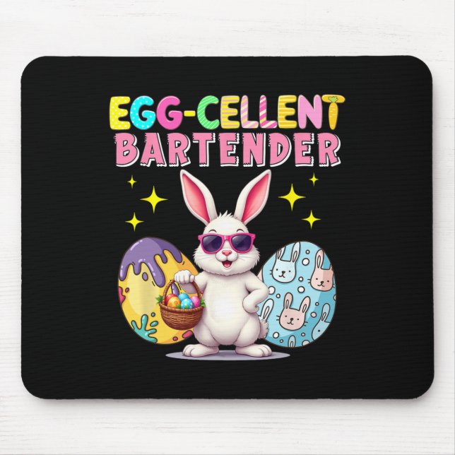 Hervorragender zarter Osterhase Single-Jagd-Ei Mousepad (Vorne)