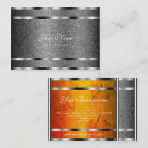 Hervorragendes Silver Snake Muster und orangefarbe Visitenkarte