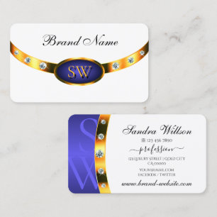 Hervorragendes White Blue Gold mit Monogram Diamon Visitenkarte