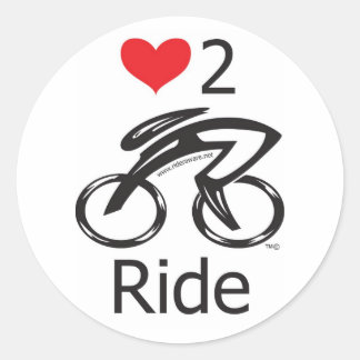 Herz2Ride Runder Aufkleber