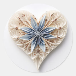 Herz 0076 runder aufkleber