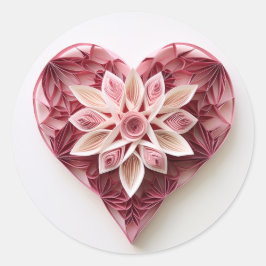 Herz 0088 runder aufkleber