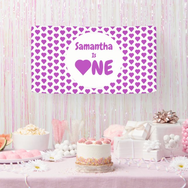 Herz 1. Geburtstag Banner (Party)
