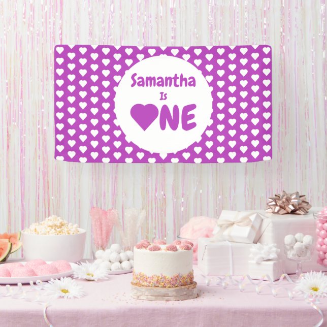 Herz 1. Geburtstag Banner (Party)