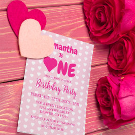 Herz 1. Geburtstag Einladung