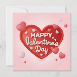 Herz 3d mit Text Happy Valentinstag Feiertagskarte