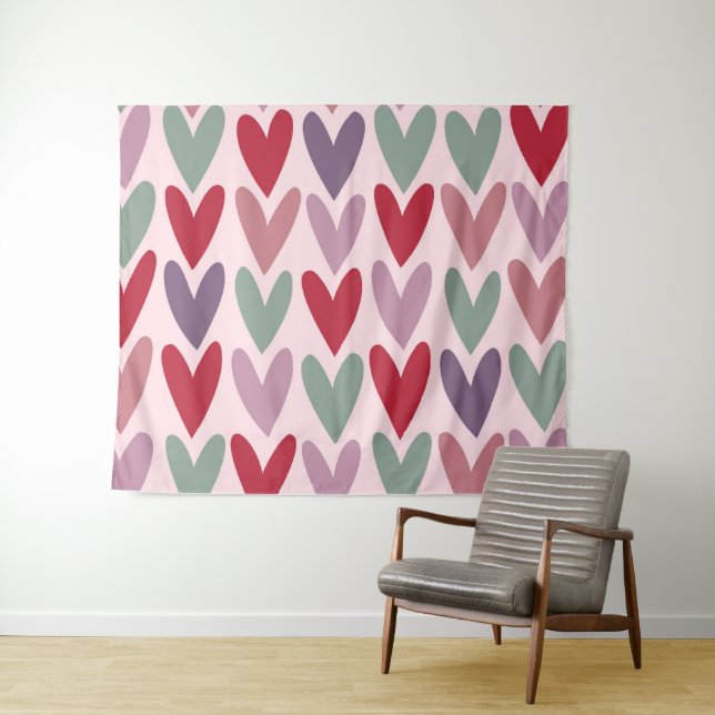 Herz 5 wandteppich (Beispiel (Horizontal))