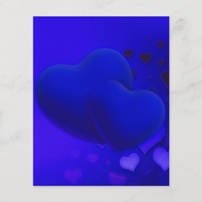 HERZ-629378 BLAUE HEARTS LIEBE WALLPAPER HINTERGRU FLYER (Vorne)