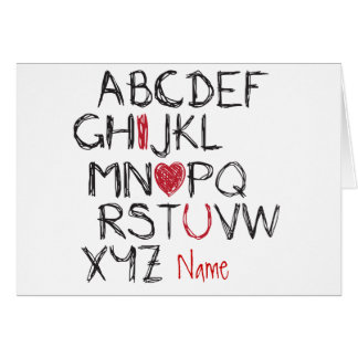 Herz ABCs I Sie personalisiert