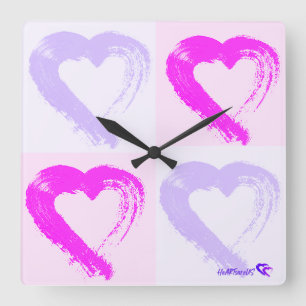 Herz-Acrylwand-Uhr Quadratische Wanduhr