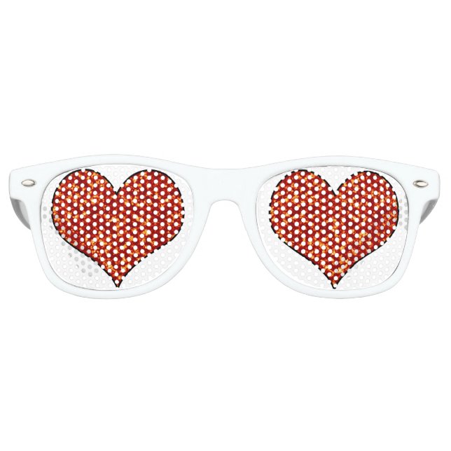 Herz am Feuer Sonnenbrille (Vorderseite)