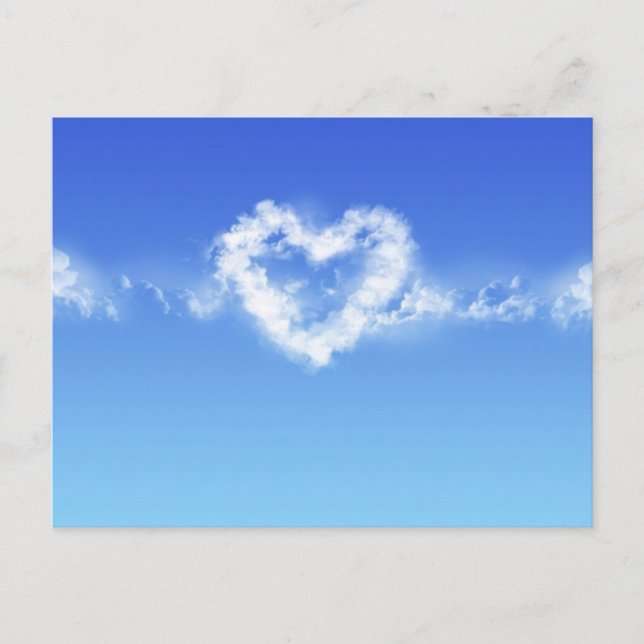 Herz am Himmel Postkarte (Vorderseite)