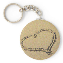 Herz am Sand-Schlüsselring