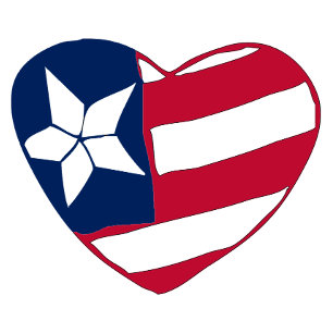 Herz Amerika Patriotischer Becher USA-Flagge Her Zweifarbige Tasse