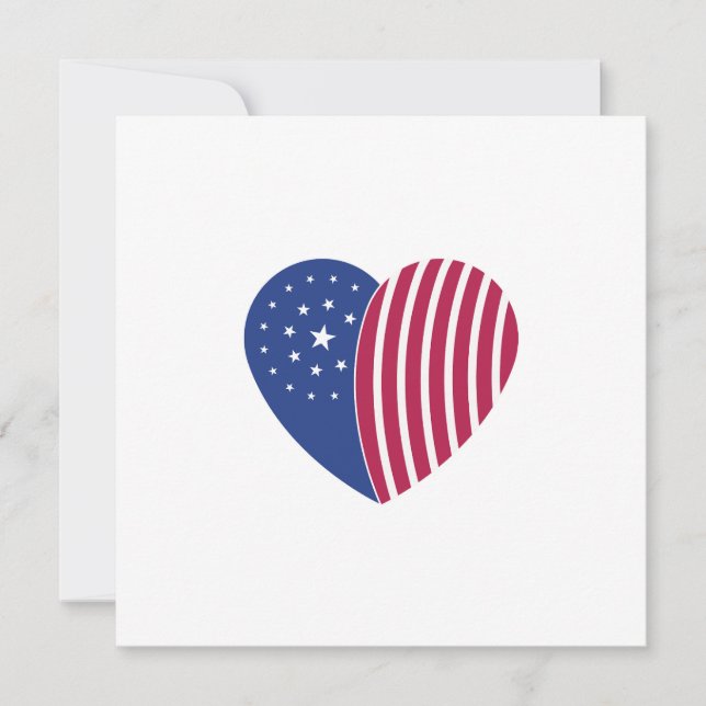 Herz Amerikas Feiertagskarte (Vorderseite)