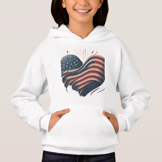 Herz Amerikas Hoodie (Vorderseite)