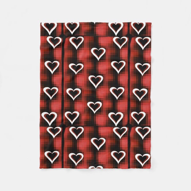 Herz an der Tafel Fleecedecke (Vorderseite)