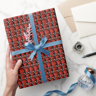 Herz an der Tafel Geschenkpapier