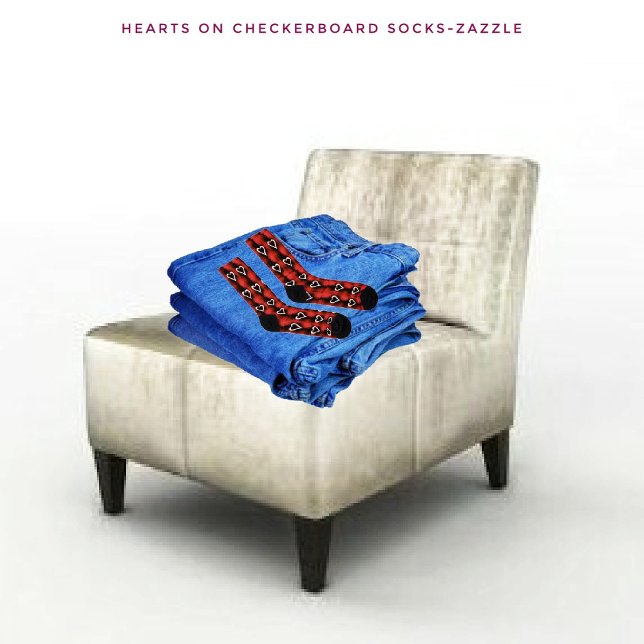 Herz an der Tafel Socken (Von Creator hochgeladen)