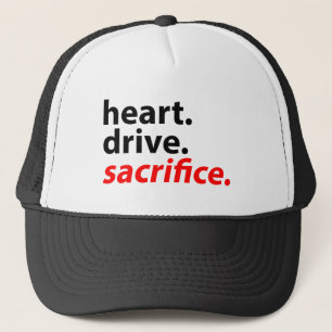 Herz-Antriebs-Opfer-Fitness-Motivations-Slogan Truckerkappe